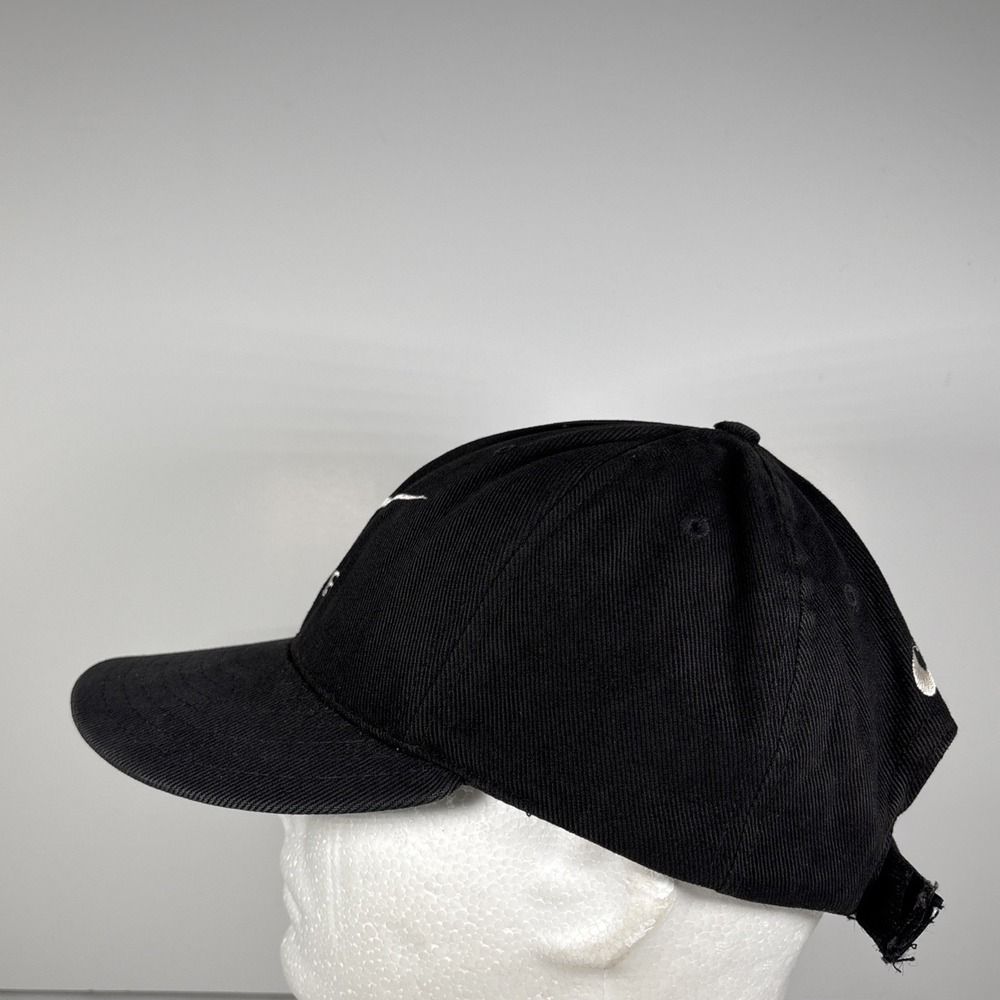 Vintage Nike Golf Black With Green Under Visor Strap Back Hat OSFM - Picture 2 of 8